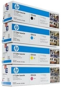 Genuine HP CB540A, CB541A, CB542A, CB543A TONER SET BCYM LJ CP1515n, CP1518ni, CP1215, CM1312 MFP Sealed In Retail Packaging