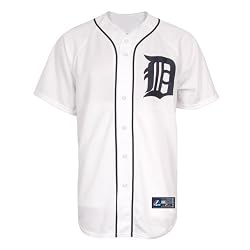 MLB Detroit Tigers Replica Home Jersey, White/Black