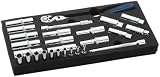 KS Tools 818.1304 CHROMplus 1 cm (0,375 Zoll) ZÜNDKERZENSATZ  27tlg.