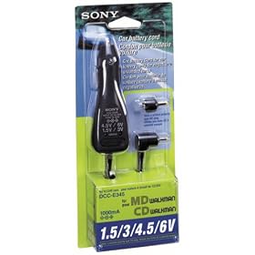 Sony DCC-E345 Car DC Adaptor with Selectable Voltage Switch