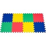 41NC1K3 qOL. SL160  TG 8 Piece Multi Color Eva Foam Exercise Mat (Medium)