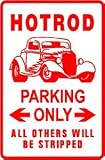 HOTROD PARKING race sport car antique sign
