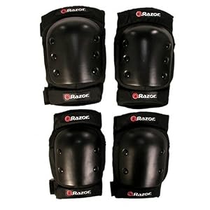 Razor Skateboard Youth Pro Pad Set (Black) by 