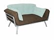 Mali Flex Seafoam and Plank Futon with Frame and Cushions By Elite Furniture
