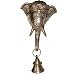 Brass Elephant Wall Sculpture with Bell
