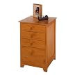 3-Drawer File Cabinet - Honey Pine