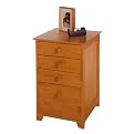3-Drawer File Cabinet - Honey Pine