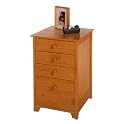 3-Drawer File Cabinet - Honey Pine