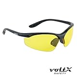 voltX 'CONSTRUCTOR' Plano Regular Lens Safety Glasses/Cycling Sports Glasses (YELLOW) CE EN166F cert