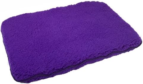 Unreal Lambskin Brute Synthetic Fleece Dog Bed, Purple, Small