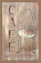 Wandbild von Arnie Fisk: Bistro Chair, Kunstdruck gerahmt