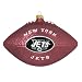 Pack of 2 NFL New York Jets Glass Football Christmas Ornaments