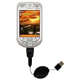 Retractable USB Cable for the Verizon PPC XV6600 with Power Hot Sync and Charge capabilities - Gomadic Brand w/ TipExchange Technology