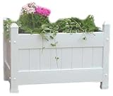 Duratrel Model 11124 White Large Planter Box Fully Assembled