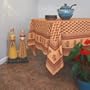 Indian Summer ~ Orange Paisley Print India Banquet Tablecloth 120x70