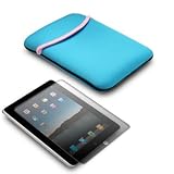 APPLE IPAD NEOPRENE POUCH CASE – BLUE, WITH SCREEN PROTECTOR PART OF THE QUBITS ACCESSORIES RANGE