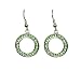 Earrings - E104 - Crystal Circles (3/4) ~ Peridot Green