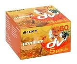 Sony 5 Pack 60 min DVM Premium with Free Head Cleaner