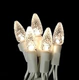 Review Vickerman  / Set of 70 Warm Clear LED C6 Christmas Lights - White Wire