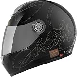 Shark RSF 3 Zipper Full Face Motorcycle Helmet Black/Gold/Silver Large L HE5855D KQS LG