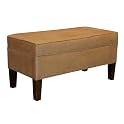Microsuede Storage Bench - Saddle