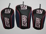 NEW YORK GIANTS Set of 3 (X,1,3) Barrel Mesh GOLF CLUB HEADCOVERS.