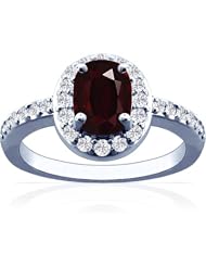 18K White Gold Cushion Cut Ruby Ring With Sidestones (GIA Certificate)