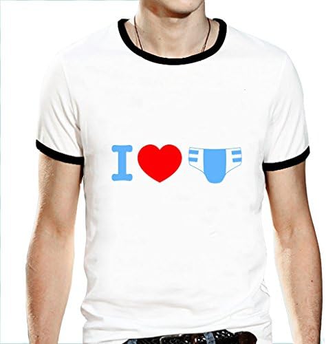 Custom Tee I Love Diapers T-Shirt Size Large