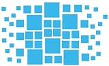 Set of 78 Ice Blue Square Boxes Vinyl Wall Graphic Decals Stickers Set of 78 - Ice Blue Square Boxes Vinyl Wall Graphic Decals Stickers