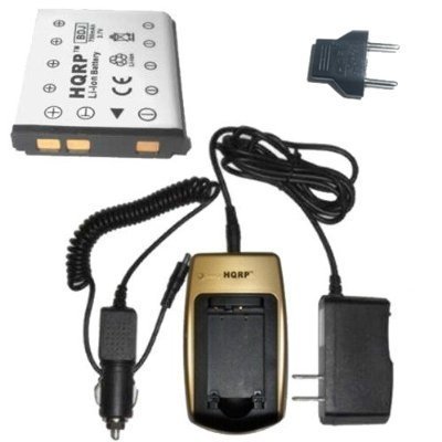 HQRP Battery Charger and Battery for SANYO m38ka, NP-45 / NP45, VPC-E1500TP, VPC-T1284 Digital Camera plus HQRP Euro Plug Adapter