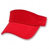 Blank Red Adjustable Visor