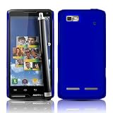 from AIO AIO Blue Hybrid Hard Back Cover For Motorola Motoluxe & Stylus + Film