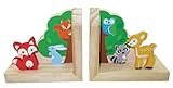 Inware 23009 - Buchstützen Waldtiere, 2er-Set, aus Holz