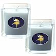 Minnesota Vikings 2 pack of 2"x2" Candle Sets - NFL Football Fan Shop Sports Team Merchandise