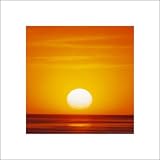 Sunset Over Lake Michigan - Artist: Frank Cezus - Art Print Poster Size: 15.75 by 15.75 inches