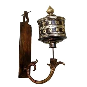 Tibetan Copper Wall Mounted Prayer Wheel