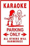 KARAOKE PARKING talent sing party hobby sign