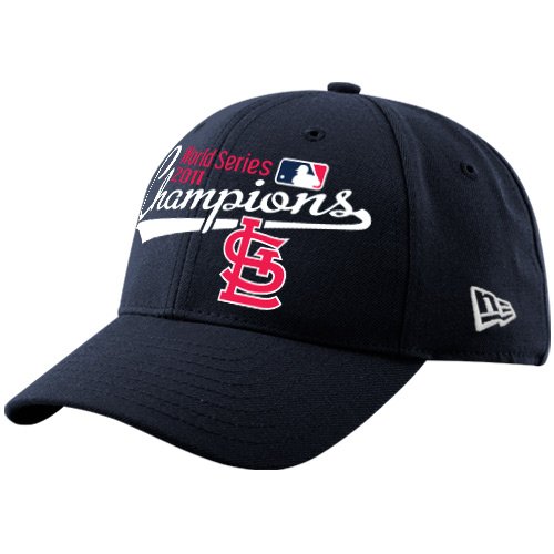 New Era St. Louis Cardinals Navy Blue 2011 World Series Champions Wool Adjustable Hat ()