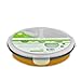 Smart Planet EC-34R3 3-Compartment Collapsible Silicone Eco Meal Kit on The Go with Spork, Orange