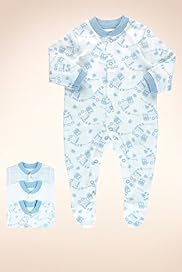 3 Pack - Pure Cotton Truck Sleepsuits
