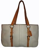 Coach Purse Handbag Chelsea Leather Zip Tote 12339 Parchment White