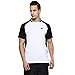 Aurro Sports White/Black Piping Crew Neck /Basic Crew T Shirts (L) RS.357.00