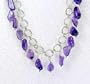 Completely Handcrafted - Designer 14 Up To 16.5 (adjustable) Inch African Amethyst Sterling Silver Necklace