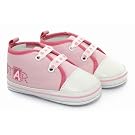 Baby Girl Shoes in Pink Star Design with Lace