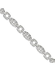 Sterling Silver Vintage Style Cz Bracelet