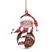 Maryland Terps NCAA Striped Acrylic Basketball Snowman Ornament (2.5)