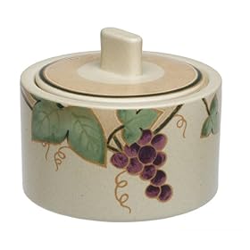 Mikasa Chablis Stoneware Sugar Bowl With Lid by Mikasa