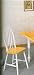 SET OF 4 WHITE & NATURAL WOOD SPINDLE BACK CHAIR