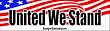United We Stand - patriotic bumper stickers (Medium 10x2.8 in.)