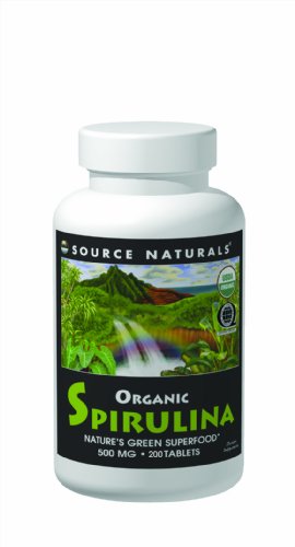 Source Naturals Organic Spirulina 500mg - 200 Tablets